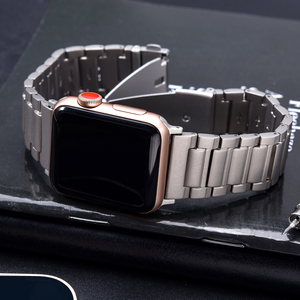 Bracelet de montre en métal Jaetium Classic Design Bead Of Rice pour Apple Watch, bracelet en titane de qualité 2 - Product Image 5