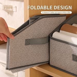 Household <b>Drawer</b> Organizer Non-Woven Fabric Storage Box Foldable Organizer Boxes <b>for</b> <b>Clothes</b> Jeans - Product Image 5