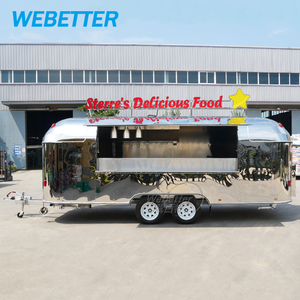 Webetter Rimorchio Mobile per Cibo in Acciaio Inox Completamente Attrezzato, Furgone per Cibo Mobile con Cucina Completa - Product Image 3