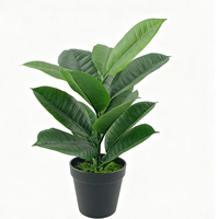 Plante Artificielle en Pot, Petite Plante de Bananier, Arbre du Voyageur, Écologique, Réaliste, 40cm, Pour Intérieur, Hôtel, Thanksgiving, Vert