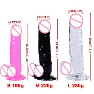無料サンプルリアルなディルドアナルプラグバットプラグ女性のためのエロペニス大人の大人のおもちゃディルドバイブレーター - Product Image 2