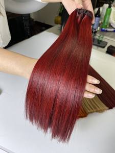Extensiones de cabello humano Remy virgen alineado cutícula de doble trama recta de alta calidad T115 al por mayor tejido a máquina vietnamita 100g - Product Image 3