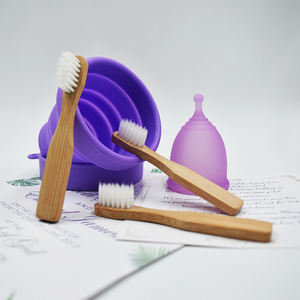 Cepillo de bambú Furuize, cepillo de copas de medición para disco menstrual fácil de limpiar - Product Image 4