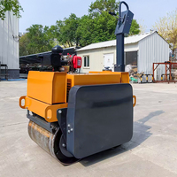 Compacteur à rouleaux vibrant monofréquence de 5 tonnes pour le compactage des allées, avec moteur diesel Honda