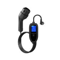 Chargeur de voiture électrique portable standard Plug & Charge, charge programmée, 16A 3.5KW AC Type 2, protection IP54, avec contrôle par application