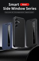 Étui de téléphone professionnel, application intelligente, couverture à rabat avec fenêtre latérale, étui de téléphone de haute qualité