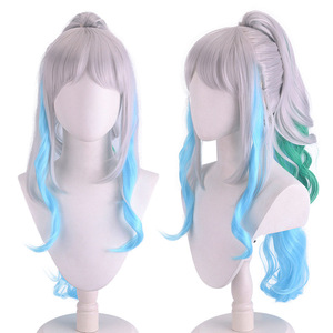 Peluca de <span class=keywords><strong>Cosplay</strong></span> de <span class=keywords><strong>Yamato</strong></span> de One Piece, Multicolor Degradado, Cuatro Emperadores y Bestias - Product Image 1