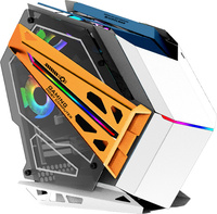 Caja de Ordenador ATX de Torre Completa OEM, Panel Lateral con Ventana, USB, Ventilador Frontal, Construcción de Acero/Aleación de Aluminio/Acrílico, para Juegos de Escritorio