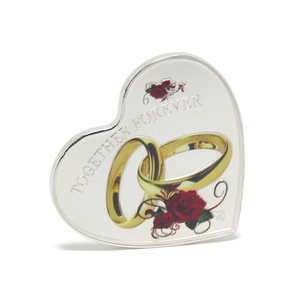 Valentinstag Ehebruft Ring Hochzeit Gefallen Geschenke Souvenir-Münze Liebesschild Gold Silber Liebe für immer Medaille Rose Herzform-Münze - Product Image 1