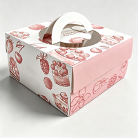 Emballage pour pâtisserie, boîte à gâteau, boîte cadeau de luxe en carton doré, boîte pliante pour les fêtes, boîte personnalisée avec logo, impression UV, boîte écologique recyclable