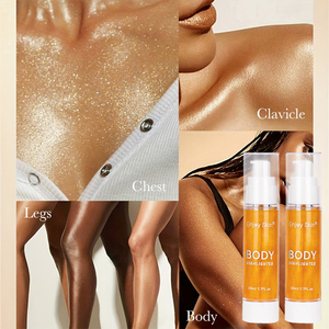 Neues Design Hydrat ing Nou rishing Body Glow Text marker Wasserdichtes Make-up Body Shimmer <span class=keywords><strong>Oil</strong></span> - Product Image 4