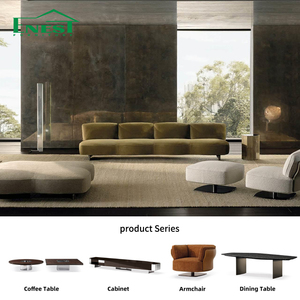 Canapé en tissu moderne vert, canapés de salon, luxe léger, canapé en forme de L, ensemble de meubles de salon, italien pour villa - Product Image 1