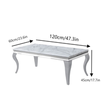 Table basse en marbre avec pieds en acier inoxydable, design rectangulaire moderne, vente chaude 2026, meubles de salon
