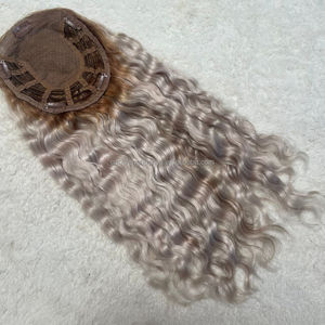 Topper Kosher en Cheveux Humains Vierges Non Traités, Ombré Brun Miel, avec Base en Soie Premium Personnalisée - Product Image 6