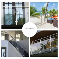 SJBT Balustrades sans cadre en verre premium et acier inoxydable 304 de haute qualité, design contemporain pour balcon extérieur, installation DIY