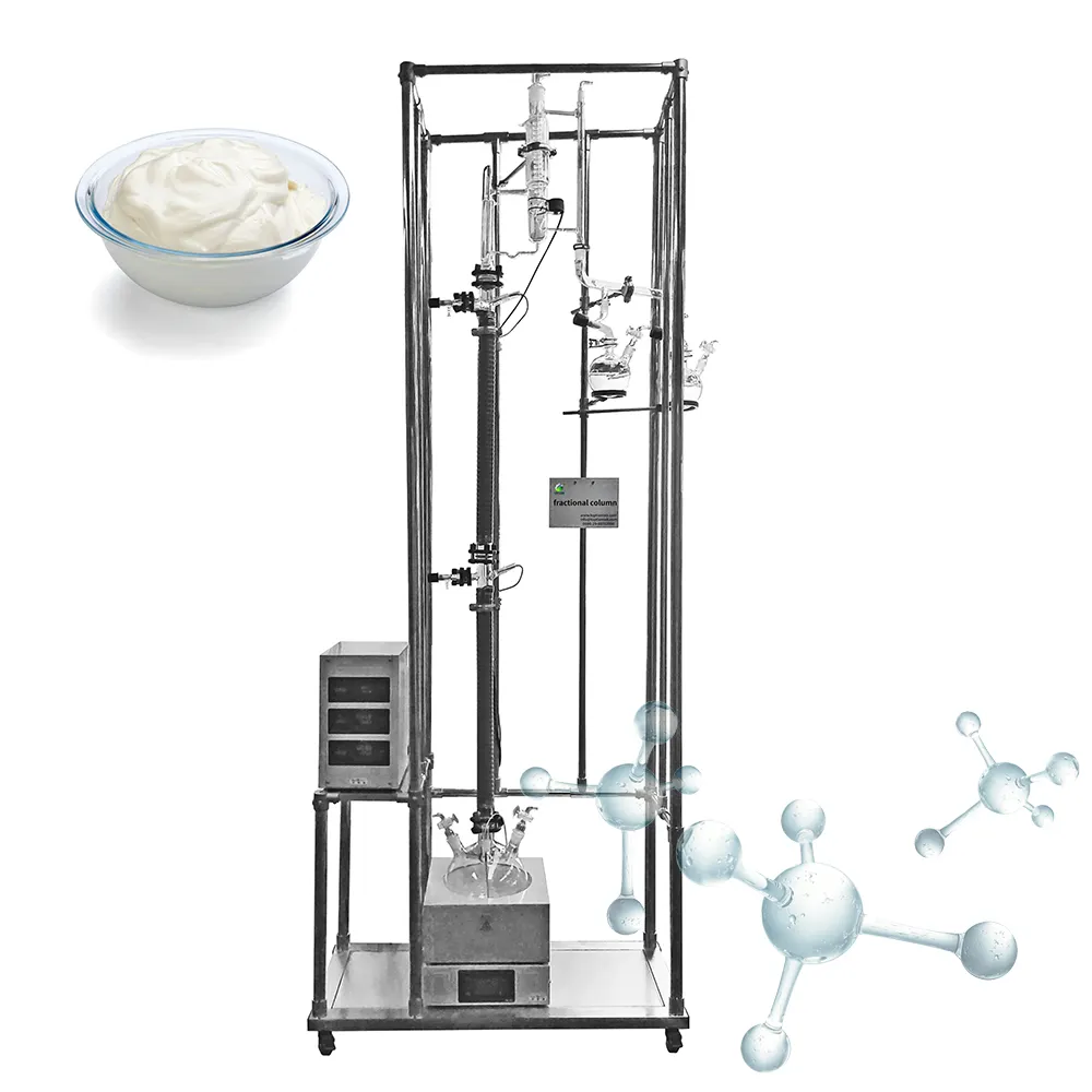 Lab Glass Vacuum Fractional Distillation Column Evaporator Apparatus for Rectification Processes