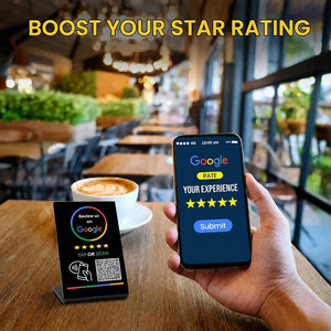 Placa personalizada de reseñas de Google con NFC, letrero acrílico con código QR para reseñar, tarjeta de calificación comercial para salón, cafetería, hotel, tienda - Product Image 2