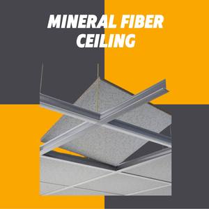 Tuiles de plafond en fibre minérale résistantes à l'humidité, fabriquées en Chine, pour la décoration intérieure de cafés, restaurants, bureaux - Product Image 1