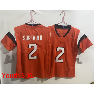 Jeugd Kids 10 Bo Nix 2 Patrick Surtainii Denver Groothandel Top Kwaliteit Gestikt Borduurwerk Ons Amerikaanse Voetbal Truien - Product Image 5