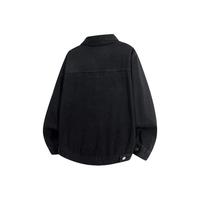 Blouson en jean vintage respirant pour homme, coupe baseball, délavage clair, avec broderie personnalisée et imprimé lettres, style streetwear