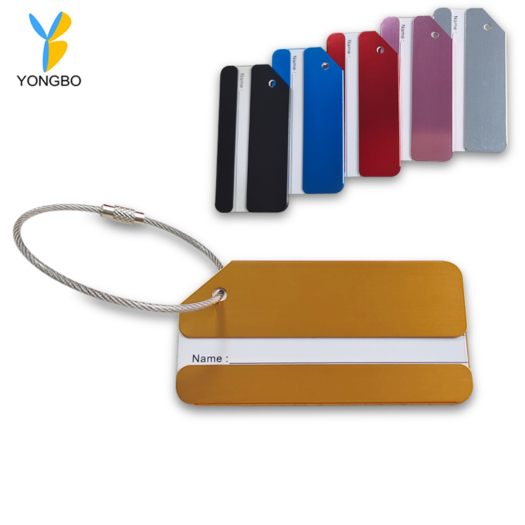 Custom Logo Metal Luggage Tag Aluminum