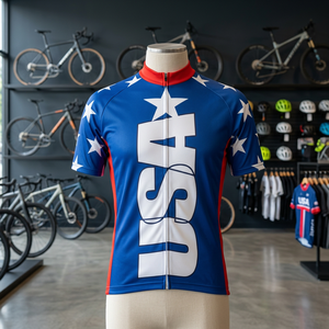 Maillots de cyclisme USA Blue Ice BI-J-804 – Personnalisation Nom & Numéro – Coupe Automatisée Unisexe – Vêtements de Sport - Product Image 3
