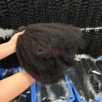 Cheveux humains afro bouclés crépus 4B 4C, vente chaude, trame de cheveux humains 100% non traités, mèches de cheveux humains naturels noirs