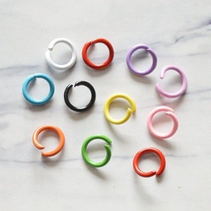 Metallic Painted Colored Open Ring Mixed Shapes For <b>Bracelet</b> Making Baking Paint Treatment Spring 2023 Yiwu Origin - Product Image 2