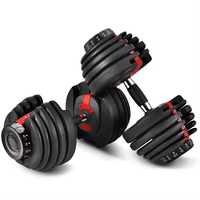 Haltères réglables en acier pour fitness, 90 lb, système de poids, ensembles d'haltères de gym, vente en gros, personnalisables en usine, les moins chers