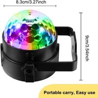 Lumières de fête en plastique activées par le son, télécommande, éclairage DJ, boule disco, lampe stroboscopique, 7 modes, design éclectique, marque personnalisée