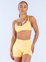 Ensemble de yoga QIFA 0322+0301 pour femmes : soutien-gorge de sport + short push-up, vêtements de fitness, vêtements de sport, vêtements de course à pied, Conjunto De Yoga