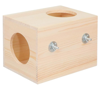 Jouet d'angle en bois de haute qualité, écologique et à prix compétitif pour hamsters, chinchillas, écureuils, et sugar gliders – Fonction DIY