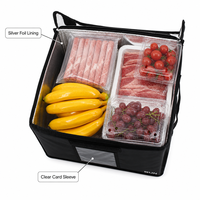 Sac isotherme personnalisé OEM 1680D imperméable de taille moyenne avec doublure en feuille d'aluminium et panneau rigide en mousse, faible MOQ, vente en gros, sac de livraison alimentaire
