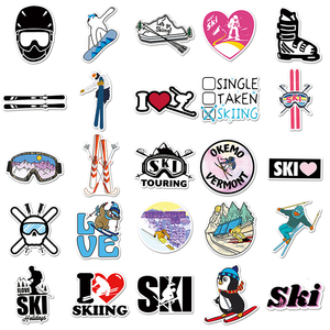 50 pièces de haute qualité <span class=keywords><strong>Ski</strong></span> Sports Snowboard <span class=keywords><strong>autocollant</strong></span> personnalisé vinyle étanche Offset Stickers muraux - Product Image 3