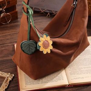 Rose Leaf Charming Floral Tassel Bag Pendant Adorable Faux Leather <b>Bookmark</b> Planner Accessory for Book Lovers - Product Image 5