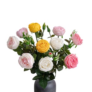 ดอกกุหลาบประดิษฐ์ CallaFloral ก้านเดี่ยว สีขาว เหลือง ชมพู สำหรับตกแต่งงานแต่งงาน ผ้าทอมือ สไตล์ INS - Product Image 5