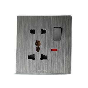 Panel de Enchufe Eléctrico de Pared para PC, 13A, 2 Posiciones, 3 Canales, Táctil, Universal, Fácil Instalación - Product Image 1