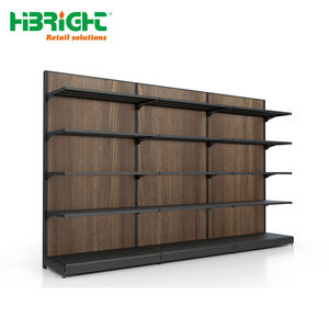 Supermercado estantes de almacenamiento de madera de la isla al por menor estanterías de la tienda de licor tienda estante de exhibición de madera góndola vino rojo - Product Image 5