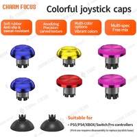 Accessoires de modification DIY 6-en-2 adaptés aux manettes PS5//SWITCH PRO/XBOX, capuchons de joystick en métal, tiges de pouce en métal DS5