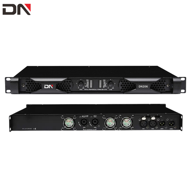 Support Customization DN206 1u 600 Watt Portable Power Amplifier 2 Channel Digital Module Amplifier Class D