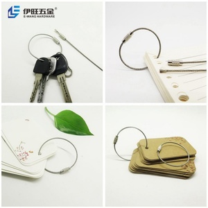 1.5mm Stainless Steel Cable Wire Rope Key Rings for Hanging Luggage <b>Tag</b> ID <b>Tag</b> - Product Image 6