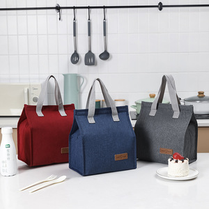 Beilian Lunch Bag Insulated Portable Work Student Travel Commuting Blue Denim Style - Product Image 4