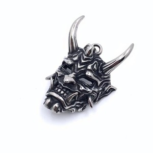 Pendentif Crâne de Taureau Monstre en Acier Inoxydable, Collier Unisexe Thème Animal, Breloque Tendance 216065 - Product Image 5