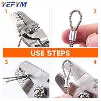 Pince à manchons en aluminium à 8 formes personnalisable OEM Outil de sertissage de câbles métalliques à commande manuelle avec boucle en aluminium Ensembles d'outils de YEJ-122O