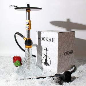 Juego de Narguile de Vidrio con Incrustaciones Azul Pavo Real <span class=keywords><strong>Inimitable</strong></span>, Flujo de Aire Ajustable, Chisha Personalizada, Tipo Libre, Caja de Regalo para Viaje - Product Image 5