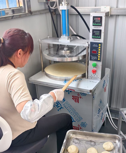 Automatic Commercial Hydraulic Pneumatic Motorized Roti Duck Cake Heating <b>Pancake</b> Tortilla Pita Dough Press <b>Machine</b> - Product Image 1