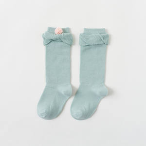 Bonypony 0-3 ans, chaussettes hautes pour bébé, nouveau-né, tout-petit, en coton peigné, pompons, pour filles - Product Image 6
