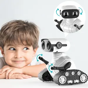 2.4GHz שלט רחוק צעצוע מוסיקה LED עיני קול נטענת rc רובוט צעצועים לילדים