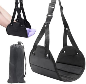 Organisateur de voyage essentiel en nylon, hamac pour les pieds pour bureau, longs trajets en avion, accessoires de siège et de bagages, indispensables pour le confort - Product Image 1