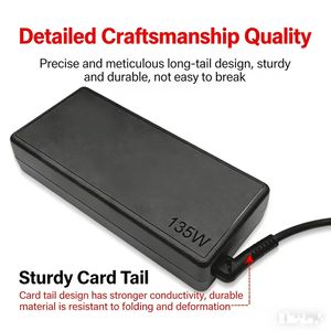 อะแดปเตอร์จ่ายไฟ USB สีเหลือง <span class=keywords><strong>20V</strong></span> <span class=keywords><strong>6.75</strong></span> พิน สำหรับแล็ปท็อป 135W ของแท้ พร้อมระบบป้องกัน OTP - Product Image 2